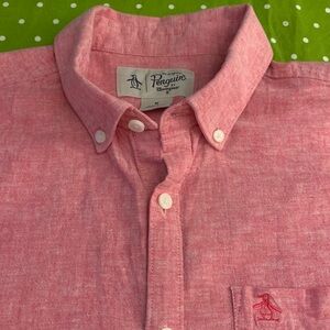 ORIGINAL PENGUIN LS Linen/Cotton Shirt